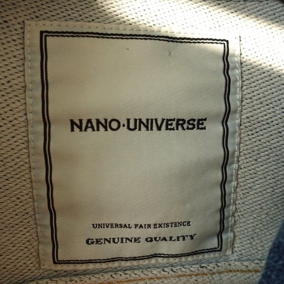 Nano Universe Jacket XS Blue Denim Jean Adult Trucker Japanese Streetwear RARE‎ - Picture 2 of 12